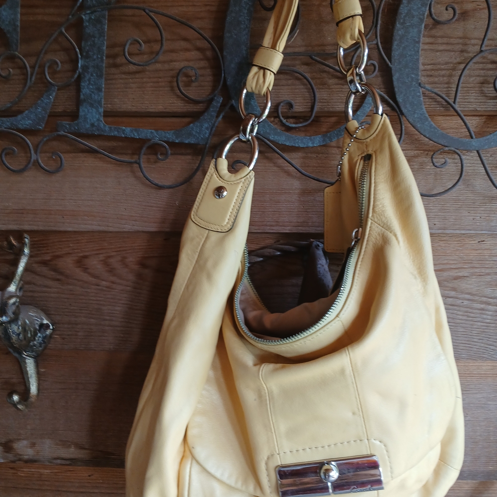 Coach Yellow Leather Satchel
